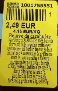 Beurre de cacahuètes