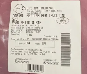 Fettina per involtini