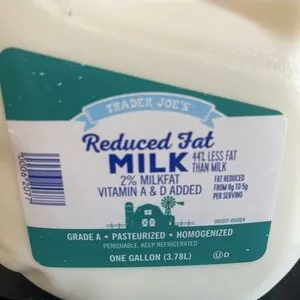 Reduced fat milk
