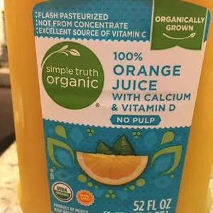 100% orange juice with calcium & vitamin d