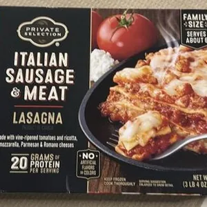 Italian sausage & meat lasagna