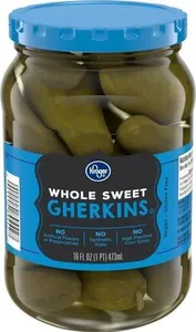 Whole sweet gherkins