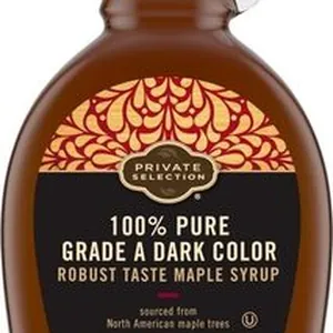 Dark amber maple syrup