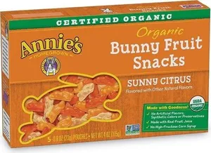 Annies organic bunny fruit snacks sunny citrus pouches