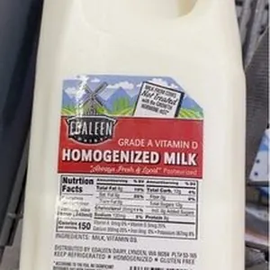 Homogenized milk