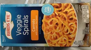 Veggie spirals carrots with ginger soy sauce