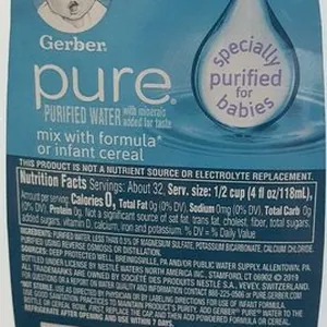 Pure purified minerals water
