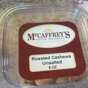 Roasted cashews unsalted McCaffreys