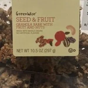 SEED & FRUIT GRANOLA BARK WITH FRUIT AND NUTS