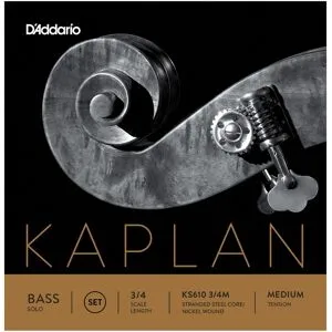 DAddario Kaplan Solo Double Bass String Set 3/4 Size Medium