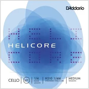 DAddario Helicore Cello String Set 1/4 Size Medium