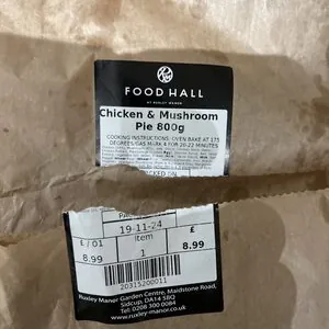 Chicken and Mushroom Pie