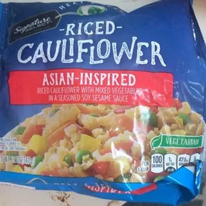 Select asian inspired riced cauliflower with