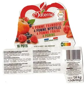 4 Pomme Framboise, 4 Pomme Myrtille, 4 Pomme Fraise, 4 Pomme