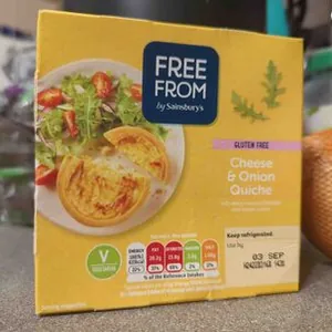 gluten free cheese and onion quiche