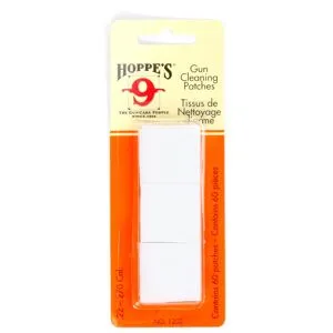 Hoppes Cleaning Patches No.2 Caliber .22 - .270 White OneSize