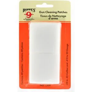 Hoppes Cleaning Patches Bigpack Cal .38 - .45/.410 - 20GA White OneSize