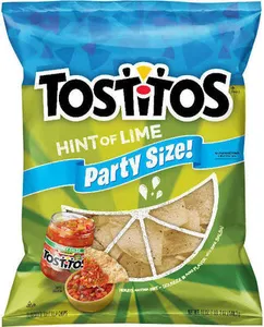 Party size! hint of lime flavored tortilla chips