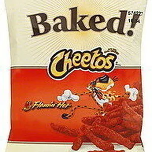 Oven baked cheese flavored snacks