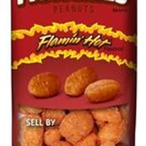 Flamin' hot flavored peanuts