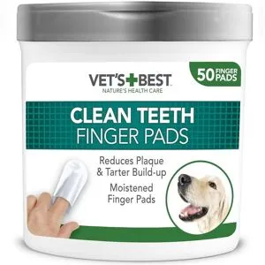 Vet's Best Vet’s Best Clean Teeth Finger Pads 50-Pack