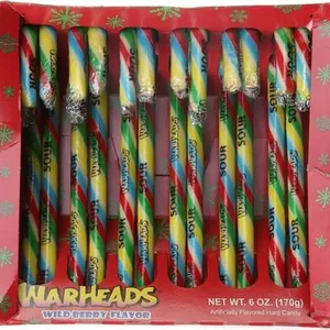 12 Count warheads candy cane
