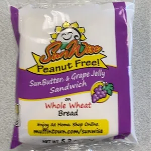 Sunbutter & grape jelly sandwich