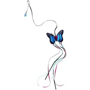 Kong Teaser Fjäril Med Snören