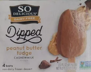 Dipped Cashewmilk Peanut Butter Fudge Bar