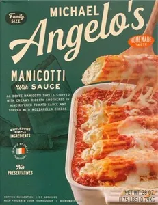 Michael Angelo’s Manicotti W Sauce