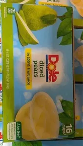 Diced pears in 100% fruit juice