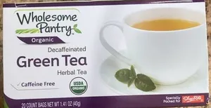 Decaffeinated green tea herbal tea