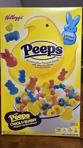 Peeps marshmallow flavored cereal with marshmallows