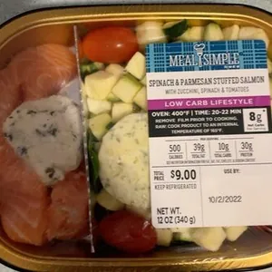 Spinach and Parmesan Stuffed Salmon