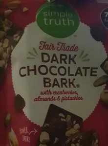 Dark chocolate bark