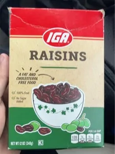 IGA raisins