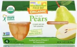 Organic Diced Pears