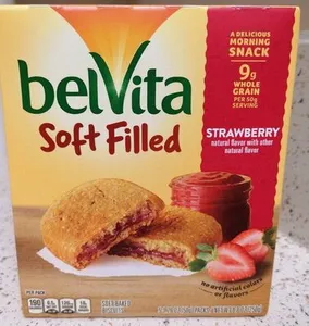 Strawberry soft filled baked biscuits