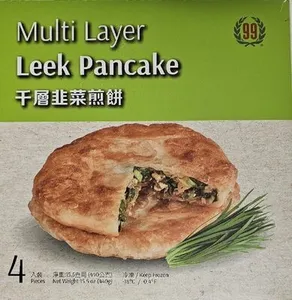 multi layer leek pancake