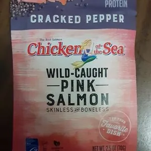 Cracked pepper skinless and boneless wild caught pink salmon