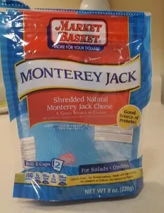 Market basket shredded Monterey jack cheese