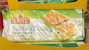 Fruit filled biscuits