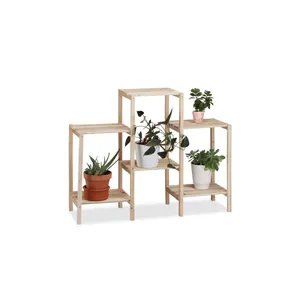 Hylla för växter trä