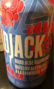 Boisson alcoolisée a la framboise bleue