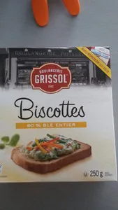 Biscottes 60 %  blé entier