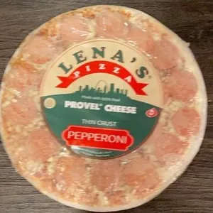 Lena's pepperoni provel cheese thin crust pizza
