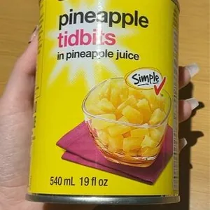 pineapple tidbits in pineapple juice
