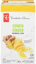 President's Choice Lemon ginger herbal tea