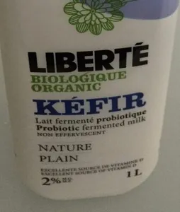 2% Kefir, Plain (Fermented Cow’s Milk)