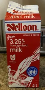 3.25% homoginized cow milk